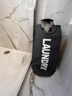 a black bag is sitting on a counter at Palais 5min Luxury&Cinema Studio in Cannes