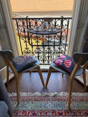 two chairs and a table on a balcony at cannes meynadier in Cannes