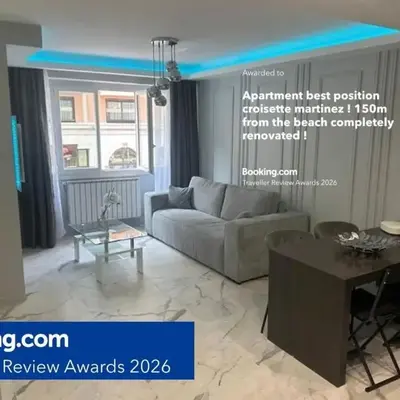 Apartment best position croisette martinez ! 150m from the beach completely renovated !