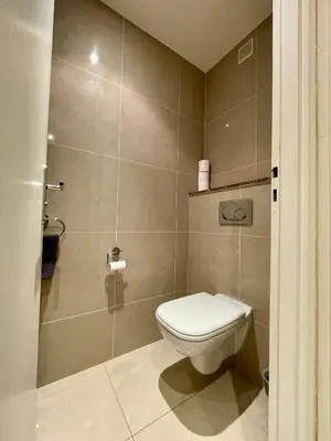 a bathroom with a toilet and a shower at Bel appartement Centre ville, mer, Croisette in Cannes