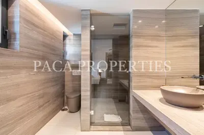 a bathroom with a sink and a toilet at Paca Properties -401- 5 Chambres Luxe in Cannes