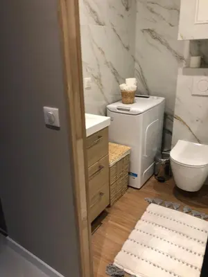 a bathroom with a toilet and a sink at Boulevard de la croisette PALAIS MIRAMAR in Cannes