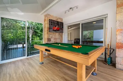 a billiard room with a pool table in a house at Dream Villa 300m2 & stunning 4000m2 private garden in Cannes