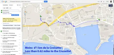 a map of the mums of jam jar be able to be confusing at Superbe Studio in Cannes 450m sea & parking in Cannes