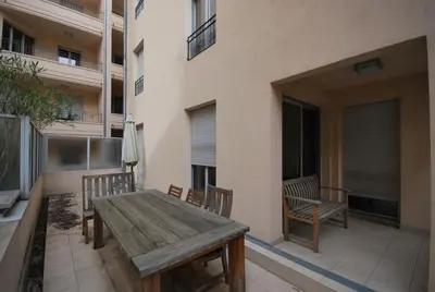 a bathroom with a sink and a shower and a tub at Vieux Port One Bedroom Apartment A05 in Cannes