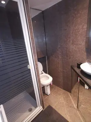 a bathroom with a toilet and a sink and a shower at Duplex 3 pièces 4 couchages au Suquet à 2 mn à pied du port de Cannes, du centre, de la mer et du palais des festival in Cannes
