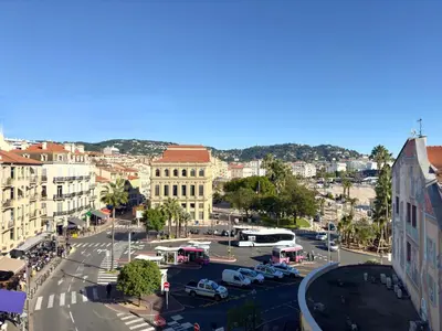 an aerial view of a city with a street at Eleganza By SCLS Locations in Cannes