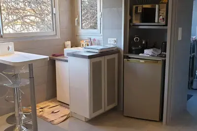 a kitchen with a sink and a dishwasher at Studio Croisette in Cannes