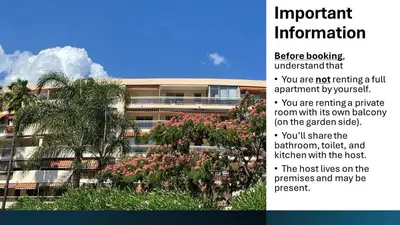 a picture of a building with trees and flowers at Sunny Mercury - Room in Apartment in Cannes