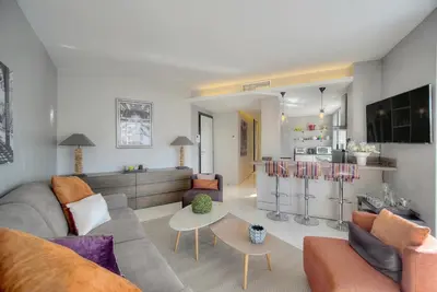 a rendering of a floor plan of a house at L'Edmond - 2min Plage - VCA in Cannes