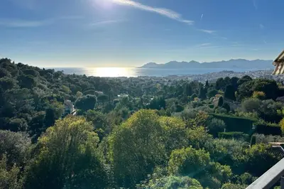 a view of the city from the top of a hill at WE CANNES ! Amazing Sea View 2 Bedrooms La Vista in Cannes