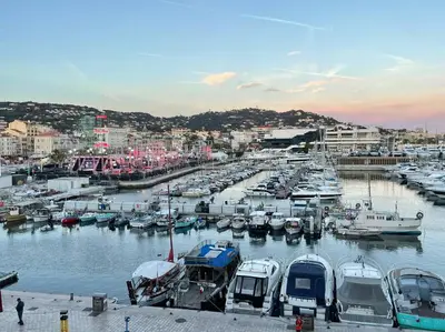 a marina filled with lots of boats in the water at Wow this view! 2BR facing Old Port 4th floor Olam Properties in Cannes