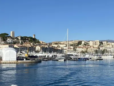 a group of boats docked in a marina at Luxury Cannes in Cannes