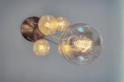 a group of glass lights sitting on a table at Elégant 2 chambres PARKING, Clémenceau- CENTRE CANNES A2B248 in Cannes
