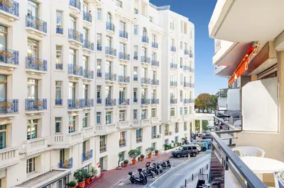 a view from the balcony of a building at My Ty Croisette Martinez YourHostHelper in Cannes