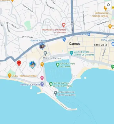 a map of the campus of princeton university at Magnifique studio centre Cannes Vieux port-Croisette-Plages in Cannes