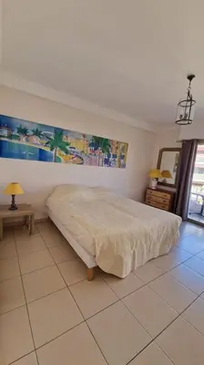 a bathroom with a sink and a mirror and a shower at Studio for 2 near the Croisette central with balcony 133 in Cannes