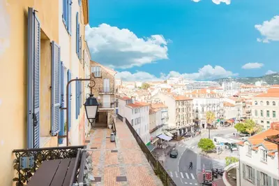 a view of a city from a balcony at 5mn Palais des festivals - Vue sur le Port - BS in Cannes
