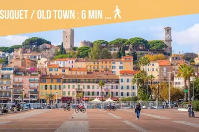 a view of a city with buildings in the background at Le Joffre - Hypercentre - 200m Palais - AC in Cannes