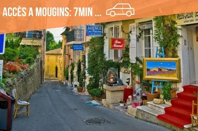 a painting of a street with a building at Le Val By ApiRent #Duplex #Climatisation in Le Cannet