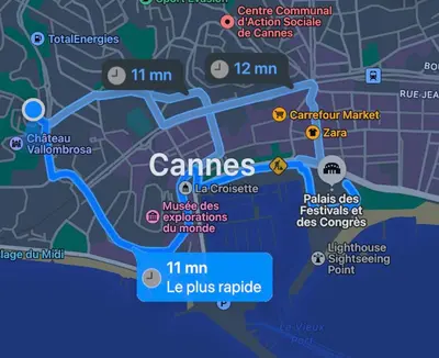 a map of the campus of cam princeton university at 3 Pièces avec grande terrasse in Cannes