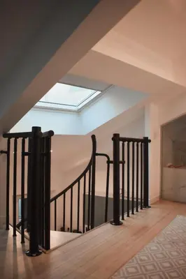 a skylight in the ceiling of a room with stairs at STA5 Cannes, le suquet in Cannes