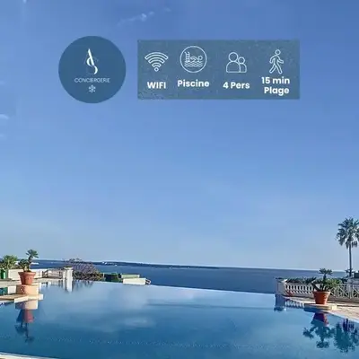 Le Francia - T2 30m2 - Piscine - Vue mer