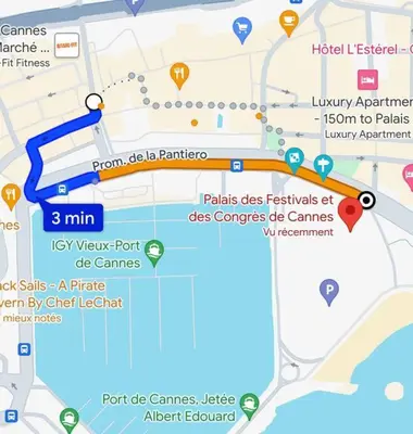 a map of pilsen and its attractions at Appartement cannes centre à 3 minutes du palais des festivals in Cannes