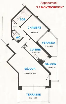 a floor plan of a house at Apartment Montmorency in Cannes