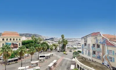 a view of a street in a city at Palais des Festival view in Cannes