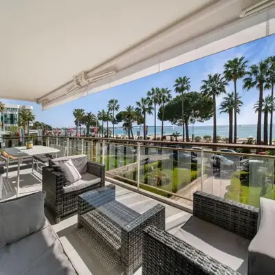 REF 1337 - Cannes Croisette - Sea view apartment for rent