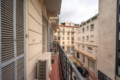 a view from the balcony of a building at B016 - Beautiful apt For 4 - Cannes center in Cannes