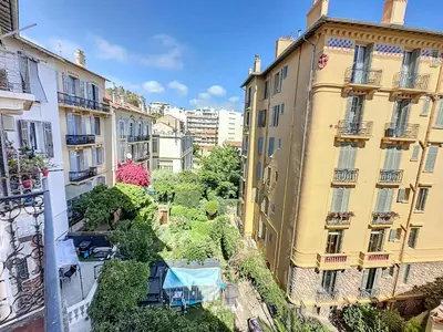 an aerial view of a city with buildings at ROL2 - Beau 2 pièces avec balcon et vue mer latérale in Cannes