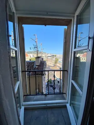 a view from the balcony of a building at Appartamento coeur du Suquet in Cannes