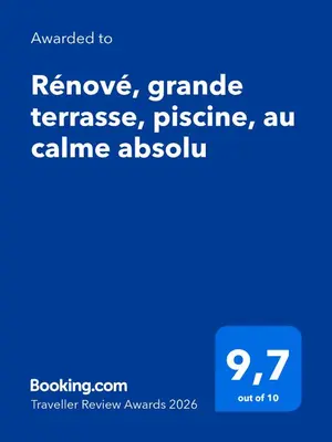 a screenshot of a cell phone with the words remove grandpausepause at Cocon paradisiaque avec piscine, terrasse, jardin au calme absolu in Cannes