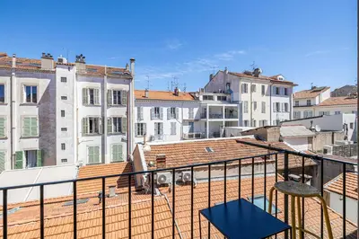 a view of a city from a balcony at Cozy One Bedroom apartment - heart of Cannes in Cannes