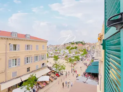 a view of a street in a city with buildings at Le Félix Faure - Palais Centre Cannes in Cannes