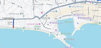 a map of the city of san francisco at Villa rénovée- Vue mer- Centre de Cannes in Cannes