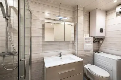 a bathroom with a sink and a toilet and a shower at Beautiful apartment, next to Croisette Gray Albion in Cannes