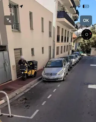 a car parked on the side of a street at C090 Appartement confortable proche du Suquet et du Palais des festivals in Cannes