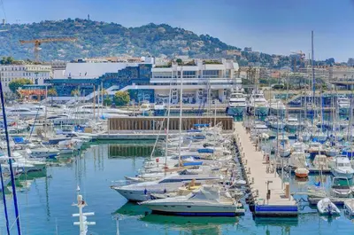 a bunch of boats docked in a harbor at Studio Suquet Near Palais Et Plages in Cannes
