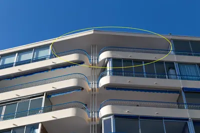 a building with a wire on the side of it at Western Cannes - Panoramic View in Cannes