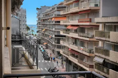 a view from the balcony of a building at Moderne 2 chambres TERRASSE, MARTINEZ CARLTON A2B249 in Cannes