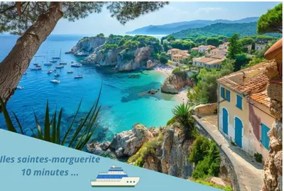 a view of a bay with boats in the water at Studio W - Ascenseur - 2 min du Palais - Climatisé in Cannes