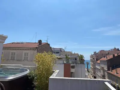 a view from the roof of a building at Lumineux top terrasse 2P in Cannes