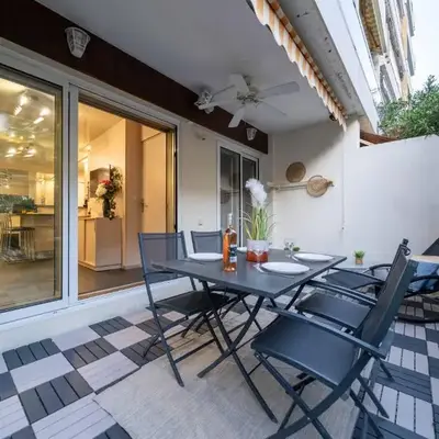 Ciel d Azur avec terrasse en plein centre près de la Croisette