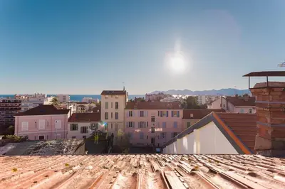 a view of a city from the roof of a building at Syssi - 3 Chambres avec salles de bains, spacieux, calme, moderne, idéal congrès in Cannes