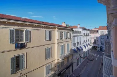 a view of a city street with buildings at Le Nico - Elégant - Centre - VCA in Cannes