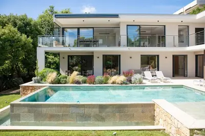 an image of a house with a swimming pool at REF 2152 - Le Cannet - Sea view villa for rent in Le Cannet