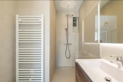 a bathroom with a shower and a sink at 3 bedrooms 2 terraces in Cannes in Cannes